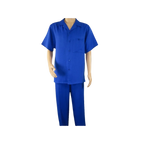 Men 2pc Walking Leisure Suit Short Sleeves By DREAMS 255 - 21 Solid Royal Blue - J.Valintin Men's Wear Legend - 95902