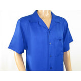 Men 2pc Walking Leisure Suit Short Sleeves By DREAMS 255 - 21 Solid Royal Blue - J.Valintin Men's Wear Legend - 95902