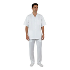 Men 2pc Walking Leisure Suit Short Sleeves By DREAMS 256 Solid White New