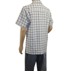 Men 2pc Walking Leisure Suit Short Sleeves By DREAMS Checker 283 - 10 Gray - J.Valintin Men's Wear Legend - 283 - 10 Gray - M