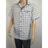 Men 2pc Walking Leisure Suit Short Sleeves By DREAMS Checker 283 - 10 Gray - J.Valintin Men's Wear Legend - 283 - 10 Gray - M