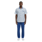 Men 2pc Walking Leisure Suit Short Sleeves By DREAMS Fancy 283-11 Royal Blue