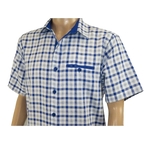 Men 2pc Walking Leisure Suit Short Sleeves By DREAMS Fancy 283 - 11 Royal Blue - J.Valintin Men's Wear Legend - 283 - 11 Royal - M