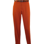 Men 2pc Walking Leisure Suit Short Sleeves DREAMS Checker 282 - 09 Papaya Rust - J.Valintin Men's Wear Legend - 282 - 09 Papaya - M