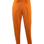 Men 2pc Walking Leisure Suit Short Sleeves DREAMS Checker 282 - 18 Orange - J.Valintin Men's Wear Legend - 282 - 18 Orange - M