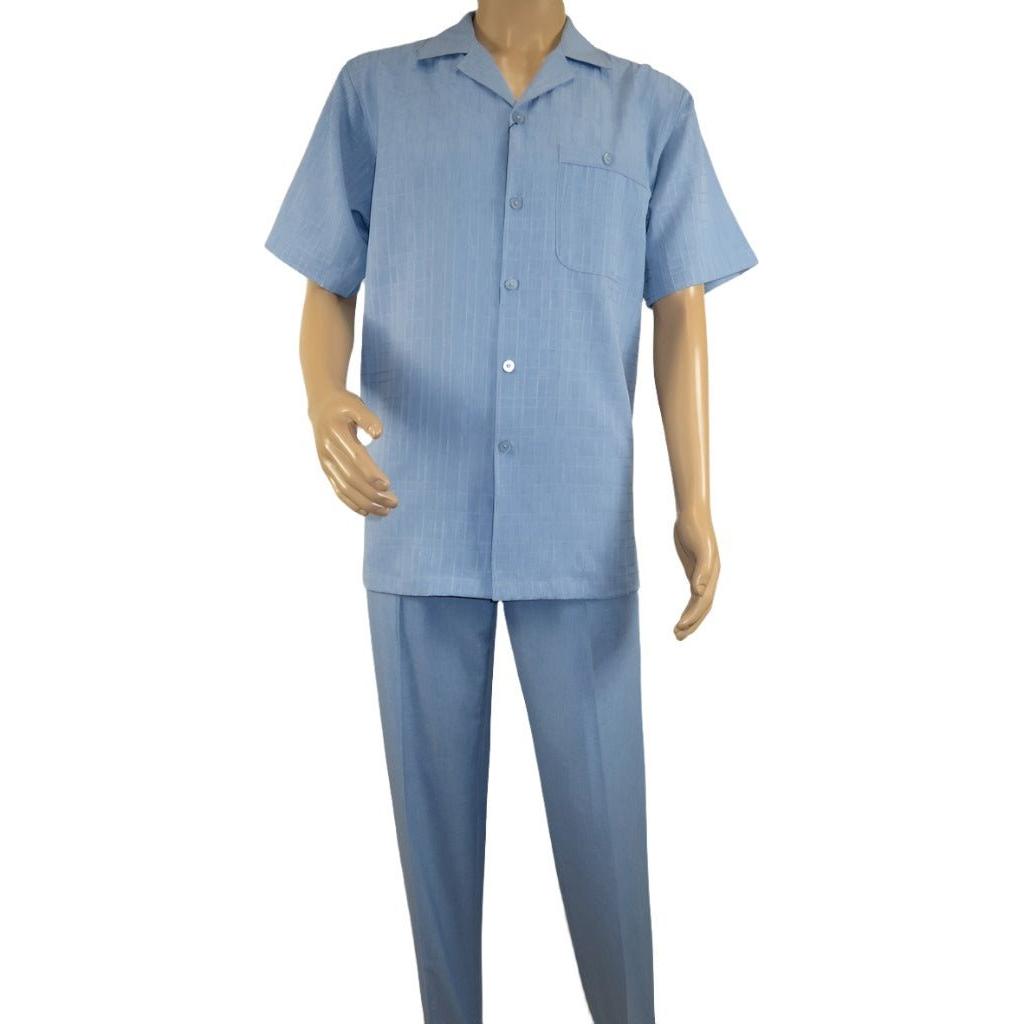 SWAMP TOURS 2点セット Men 2pc Walking Leisure Suit Short Sleeves DREAMS Plaid