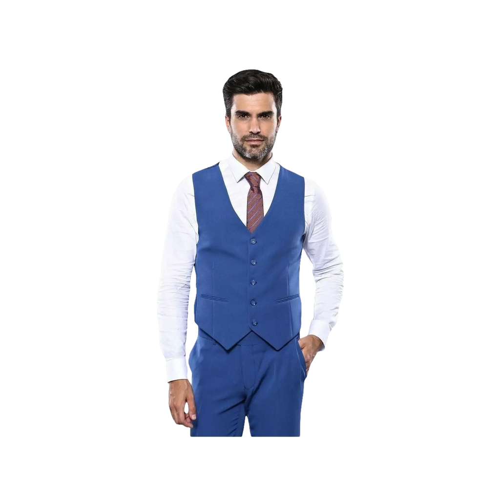 Men 3 Piece Suit WESSI by J.VALINTIN Extra Slim Fit JV3 Light Blue TURKEY USA - J.Valintin Men's Wear Legend - 16526