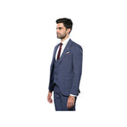 Men 3pc European Suit WESSI by J.VALINTIN Extra Slim Fit JV33 Navy Window Pane - J.Valintin Men's Wear Legend - 16875
