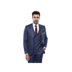 Men 3pc European Vested Suit WESSI by J.VALINTIN Extra Slim Fit JV20 Navy blue - J.Valintin Men's Wear Legend - 16762
