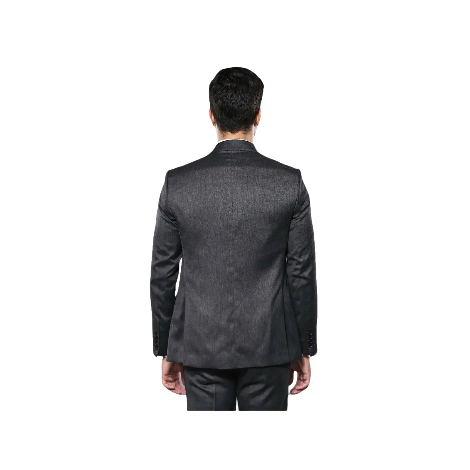 Men 3pc European Vested Suit WESSI by J.VALINTIN Extra Slim Fit JV26 Dark gray - J.Valintin Men's Wear Legend - 16839