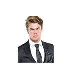 Men 3pc European Vested Suit WESSI by J.VALINTIN Extra Slim Fit JV28 black gray - J.Valintin Men's Wear Legend - 16849