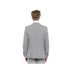 Men 3pc European Vested Suit WESSI by J.VALINTIN Extra Slim Fit JV44 Houndstooth - J.Valintin Men's Wear Legend - 16971