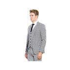 Men 3pc European Vested Suit WESSI by J.VALINTIN Extra Slim Fit JV44 Houndstooth - J.Valintin Men's Wear Legend - 16971