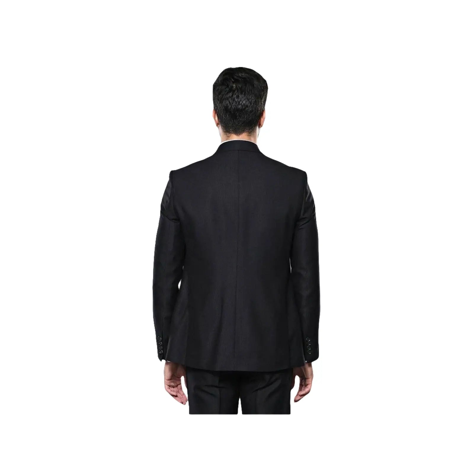 Men 3pc European Vested Suit WESSI by J.VALINTIN Extra Slim Fit JV9 Black corded - J.Valintin Men's Wear Legend - 16584