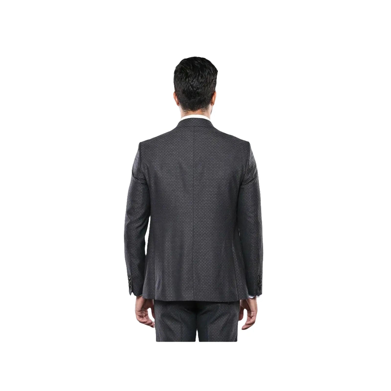 Men 3pc European Vested Suit WESSI J.VALINTIN Extra Slim Fit JV15 Charcoal Gray - J.Valintin Men's Wear Legend - 16635