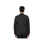 Men 3pc European Vested Suit WESSI J.VALINTIN Extra Slim Fit JV27 Black Stripe - J.Valintin Men's Wear Legend - 16844