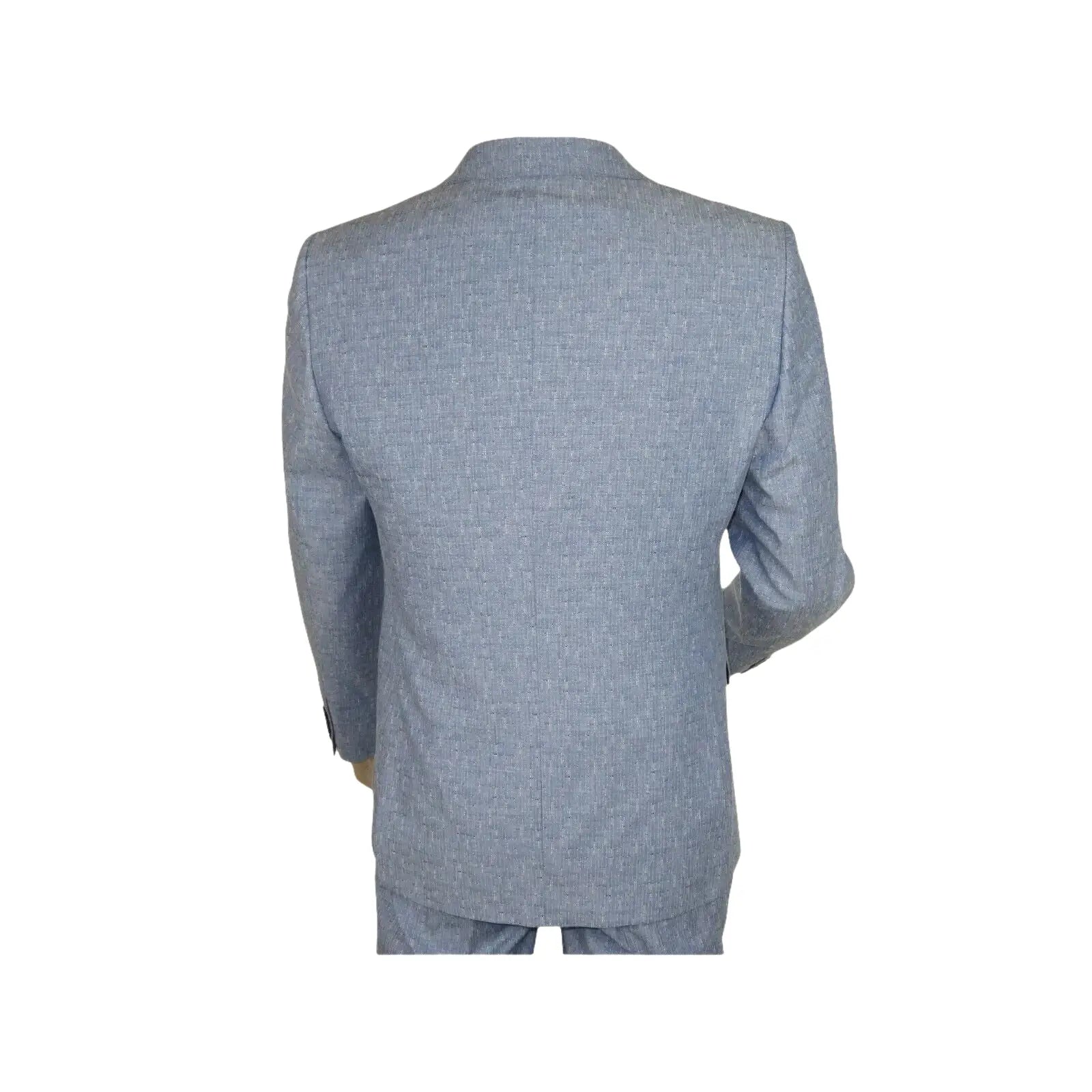 Men 3pc European Vested Suit WESSI JVALINTIN Slim Fit JV22 Sky Blue One Button - J.Valintin Men's Wear Legend - 16805