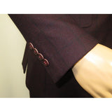 Men 3pc Vested Suit WESSI J.VALINTIN European Slim Fit 126 - 80 Burgundy 44R - J.Valintin Men's Wear Legend - 72133