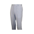 Men ADOLFO Seersucker Suit Stripe Casual Dressy Summer Suit 2 Button C622 Blue - J.Valintin Men's Wear Legend - 108748