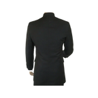 Men Apollo King Band Collarless suit Mandarin 5 Hidden Button Paster AG51 Black - J.Valintin Men's Wear Legend - 80281