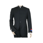 Men Apollo King Banded Collarless suit Mandarin 5 Button Wide leg M5 - 1 Black - J.Valintin Men's Wear Legend - 19643