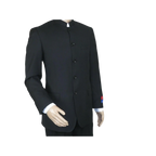 Men Apollo King Banded Collarless suit Mandarin 5 Button Wide leg M5 - 1 Black - J.Valintin Men's Wear Legend - 19643