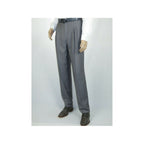 Men Apollo King Banded Collarless suit Mandarin 5 Button Wide leg M5 - 3 Gray New - J.Valintin Men's Wear Legend - 21008