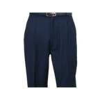 Men Apollo King Banded Collarless suit Mandarin 5 Hidden Button Panel AG52 Navy - J.Valintin Men's Wear Legend - 21764