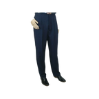 Men Apollo King Banded Collarless suit Mandarin 5 Hidden Button Panel AG52 Navy - J.Valintin Men's Wear Legend - 21764