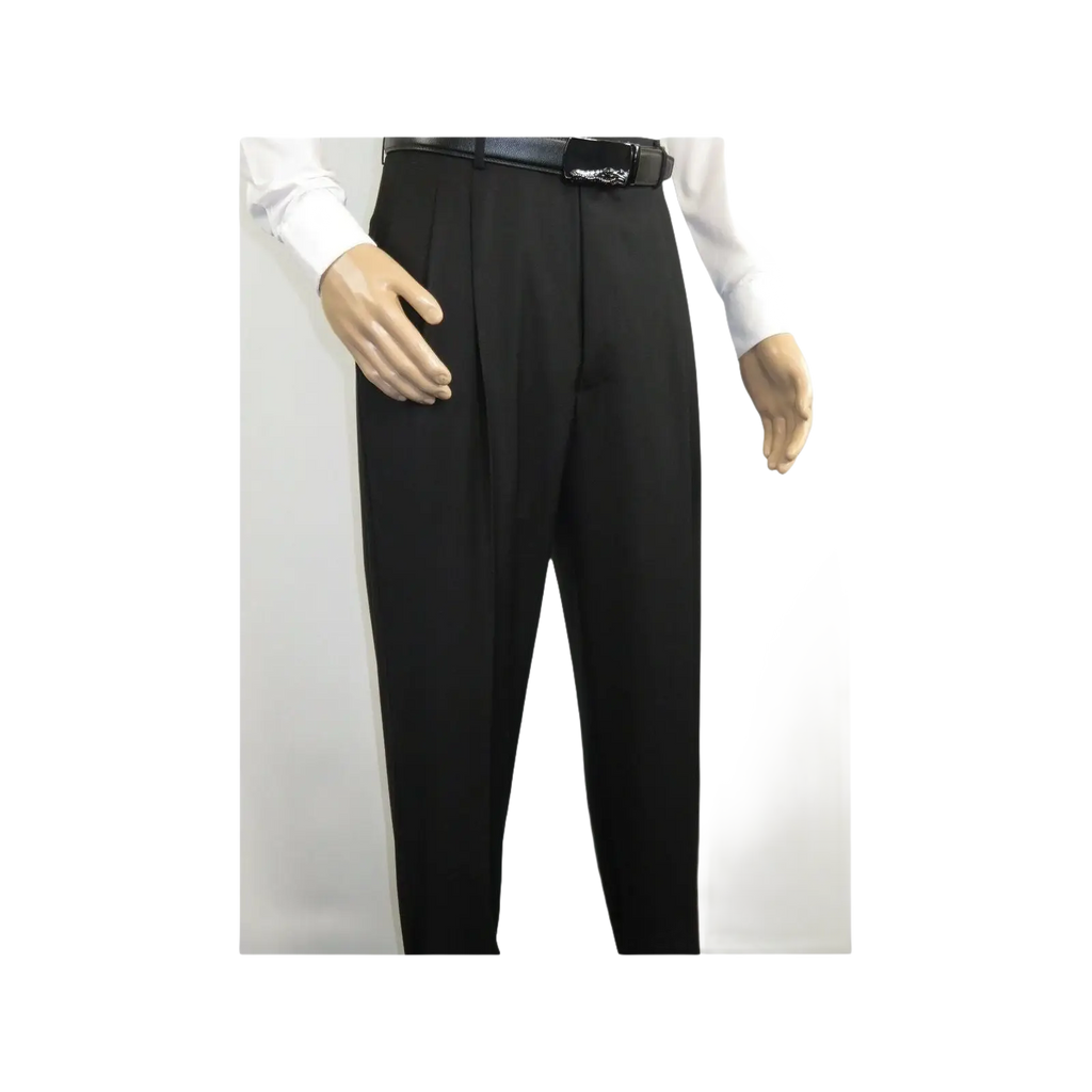 Men Apollo King Banded Collarless suit Mandarin Military Style 5button K1 Black - J.Valintin Men's Wear Legend - 19000