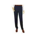 Men Apollo King Double Breasted Suit Classic Peak Lapel Pleated DM22 Navy Blue - J.Valintin Men's Wear Legend - 21025