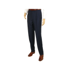 Men Apollo King Double Breasted Suit Classic Peak Lapel Pleated DM22 Navy Blue - J.Valintin Men's Wear Legend - 21025