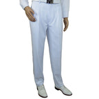 Men Apollo King Double Breasted Suit Classic Peak Lapel Pleated DM26 White - J.Valintin Men's Wear Legend - 21364