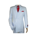 Men Apollo King Double Breasted Suit Classic Peak Lapel Pleated DM26 White - J.Valintin Men's Wear Legend - 21364