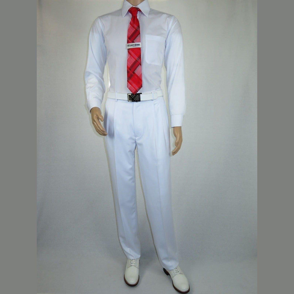 Men Apollo King Double Breasted Suit Classic Peak Lapel Pleated DM26 White - J.Valintin Men's Wear Legend - 21364