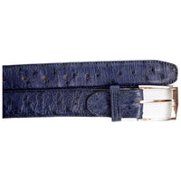 Men Belvedere Belt Genuine Ostrich Quill Adjustable Size up to 44 In. #2001 Navy - J.Valintin Men's Wear Legend - 2001 Ostrich Quill Navy 44