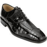 Men Belvedere Mare Genuine OSTRICH Eel Lace Up Black Shoes 2P7 - J.Valintin Men's Wear Legend - 2P7 Black _9