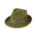 Men BENTLY HEADWEAR Hat Australian Wool Pinch Front Fedora Lite HU424 Olive - J.Valintin Men's Wear Legend - 20031