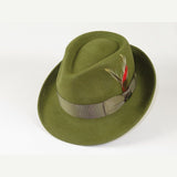 Men BENTLY HEADWEAR Hat Australian Wool Pinch Front Fedora Lite HU424 Olive - J.Valintin Men's Wear Legend - 20031