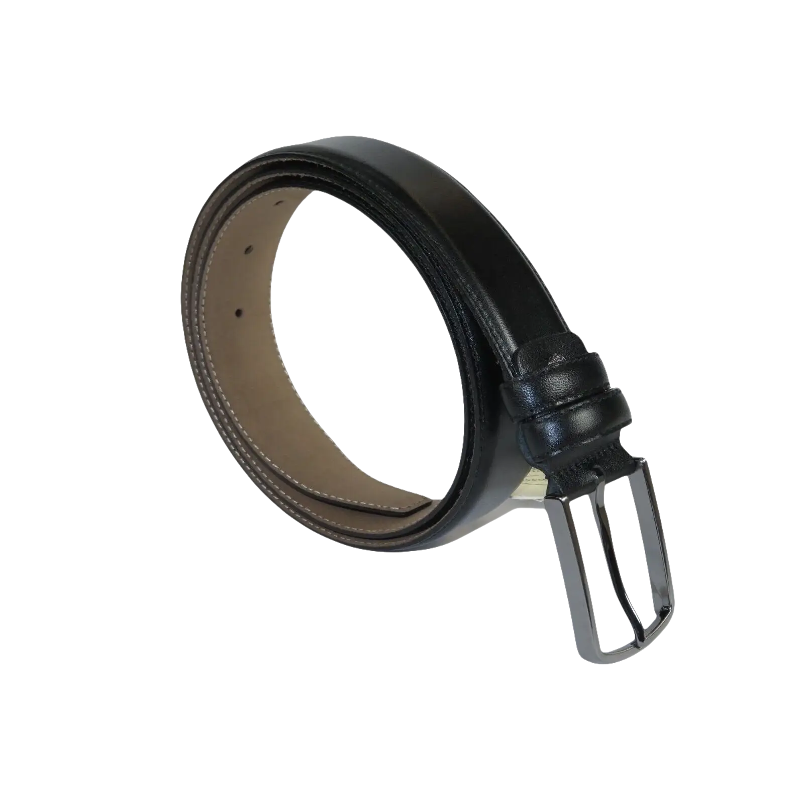 Men Black Genuine Leather Belt PIERO ROSSI Turkey Soft Full Grain #Black - B - J.Valintin Men's Wear Legend - 97230