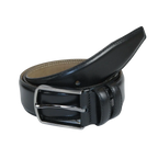 Men Black Genuine Leather Belt PIERO ROSSI Turkey Soft Full Grain #Black - B - J.Valintin Men's Wear Legend - 97230