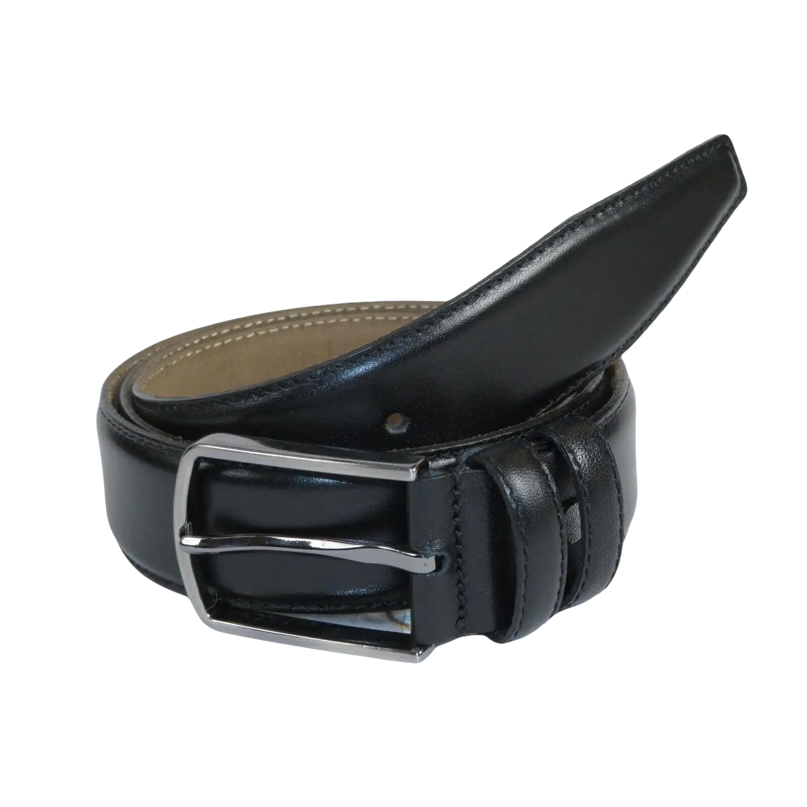 Men Black Genuine Leather Belt PIERO ROSSI Turkey Soft Full Grain #Black - B - J.Valintin Men's Wear Legend - 97230