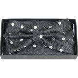 Men Bow Tie Hankie Formal Tuxedo, Business Suit #BT28 Dark Gray Polka Dot - J.Valintin Men's Wear Legend - 92528