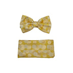 Men Bow Tie Hankie Set Formal Event Tuxedo, Business Suit #BT15 Gold Polka Dots - J.Valintin Men's Wear Legend - 92515