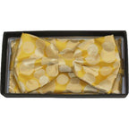 Men Bow Tie Hankie Set Formal Event Tuxedo, Business Suit #BT15 Gold Polka Dots - J.Valintin Men's Wear Legend - 92515