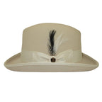 Men Bruno Capelo Dress Formal Hat Australian Wool Homburg Godfather GF110 Bone - J.Valintin Men's Wear Legend - GF110 - Bone - S