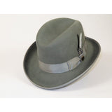 Men Bruno Capelo Dress Formal Hat Australian Wool Homburg Godfather GF115 Gray - J.Valintin Men's Wear Legend - GF115 - Gray - S