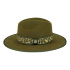 Men Bruno Capelo Dress Hat Australian Wool Pinch Front Fedora WE976 Olive Green - J.Valintin Men's Wear Legend - 24366