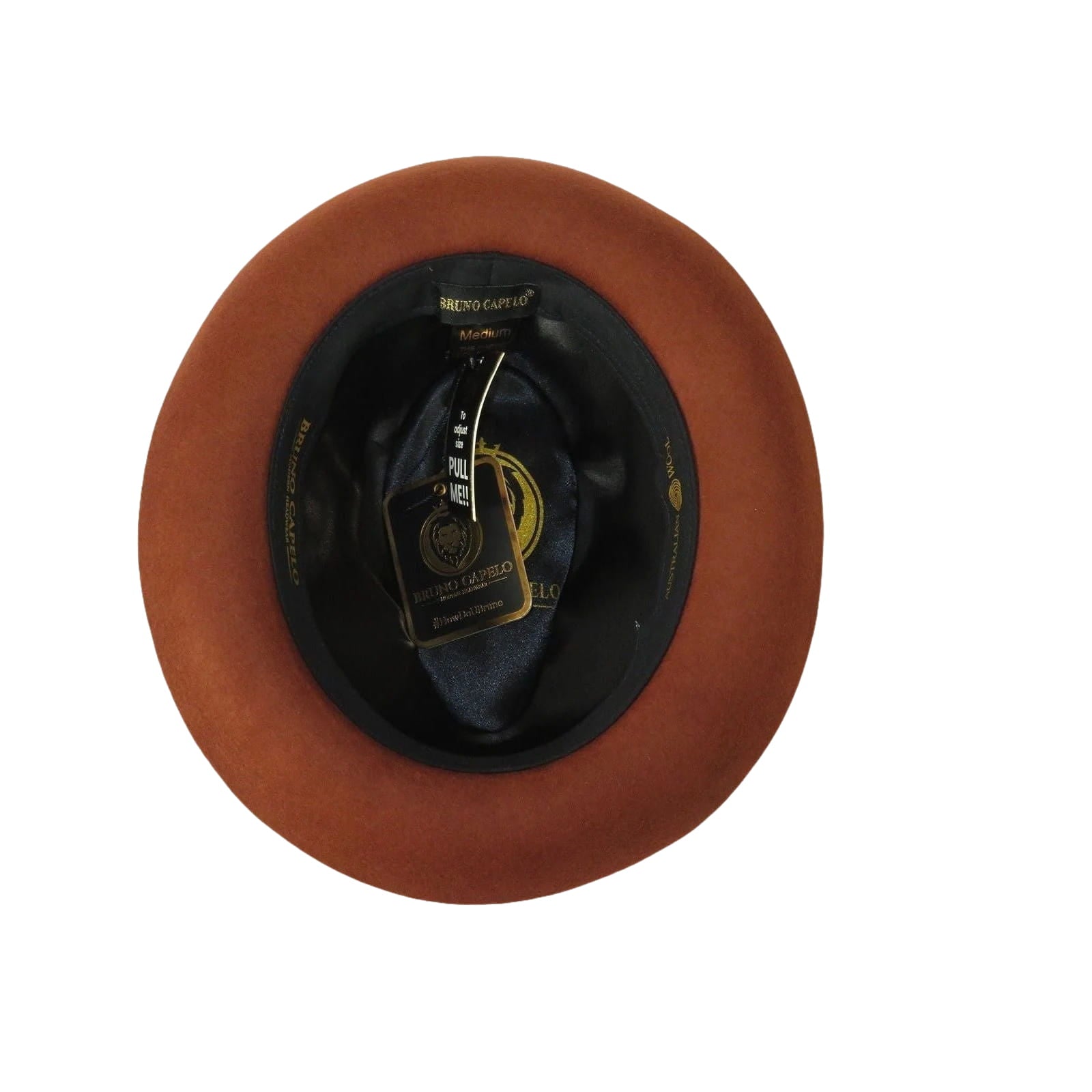 Men Bruno Capelo Fedora Hat Wool 100% Fine Australian Wool Marco MC943 Brandy - J.Valintin Men's Wear Legend - MC943 - Brandy - S
