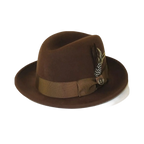 Men Bruno Capelo Hat Australian Wool Crushable Center Crease CHICAGO CH301 Brown - J.Valintin Men's Wear Legend - 3367